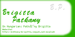 brigitta patkany business card